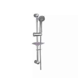 Chrome Holder Kit Shower Spray Head Hose & Adjustable Slider Rail Bar Set