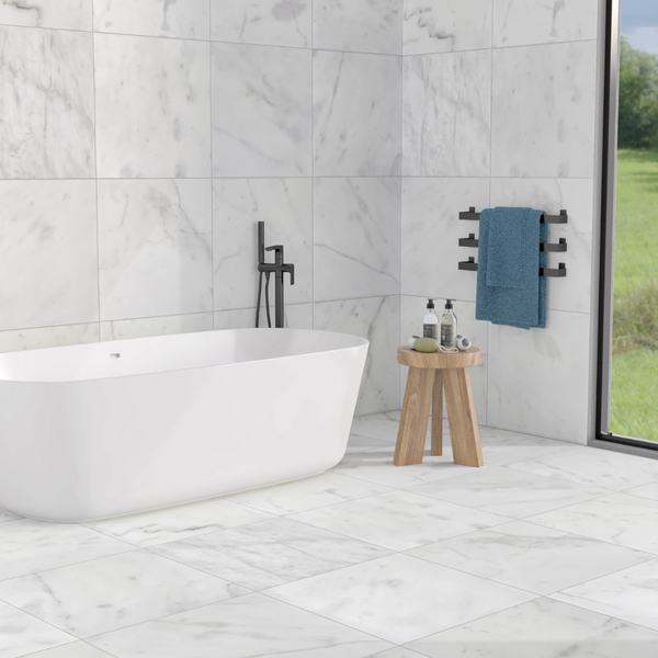 White Marble Tiles – Classic Elegance with Timeless Veining - Price Starting From