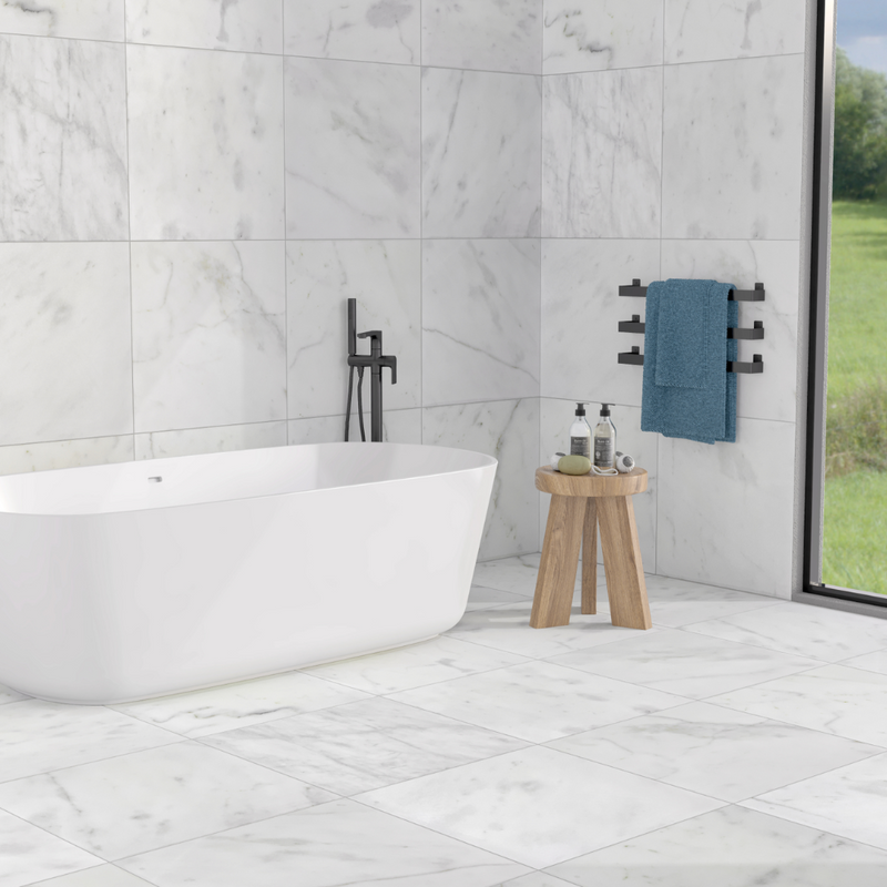 White Marble Tiles – Classic Elegance with Timeless Veining - Price Starting From