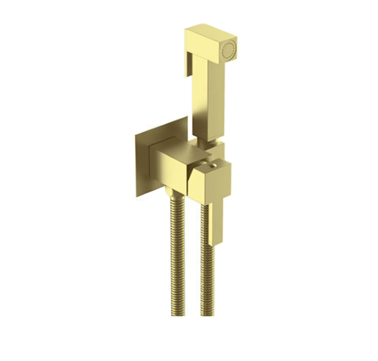 Square manual thermostatic  mixer douche kit