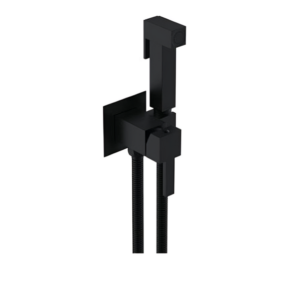 Square manual thermostatic mixer douche kit