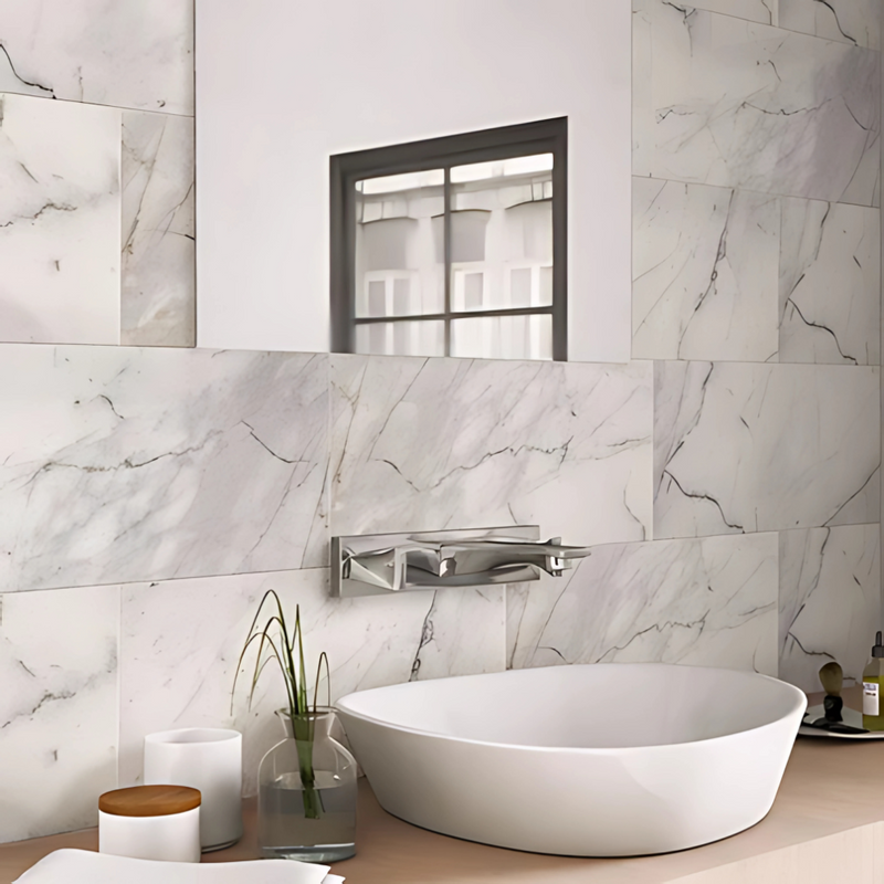 White Marble Tiles – Classic Elegance with Timeless Veining - Price Starting From