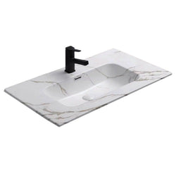 POLYMARBLE VANITY BASIN (H170 X W1010 X D465) - CARRARA MARBLE