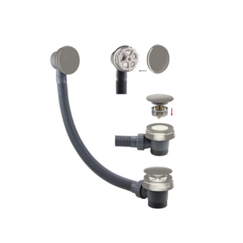 TREVISO- Easy Clean Bath Waste- BRUSHED NICKEL