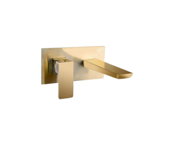 MESSINA (Single Lever)- Wall Mounted Basin Mixer With Spout- BRUSHED GOLD