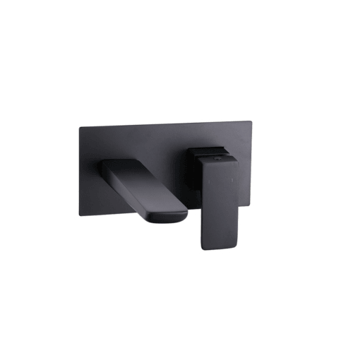 MESSINA (Single Lever)- Wall Mounted Basin Mixer With Spout- MATT BLACK