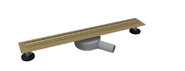 Slim Linear Drain - Brushed Gold | 600 x 30mm