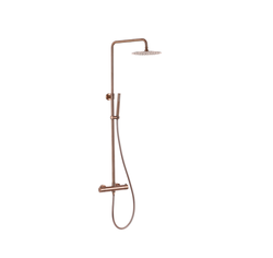 TREVISO- Thermostatic Shower Mixer (3 Outlets) With Rigid Riser Kit- BRUSHED ROSE GOLD