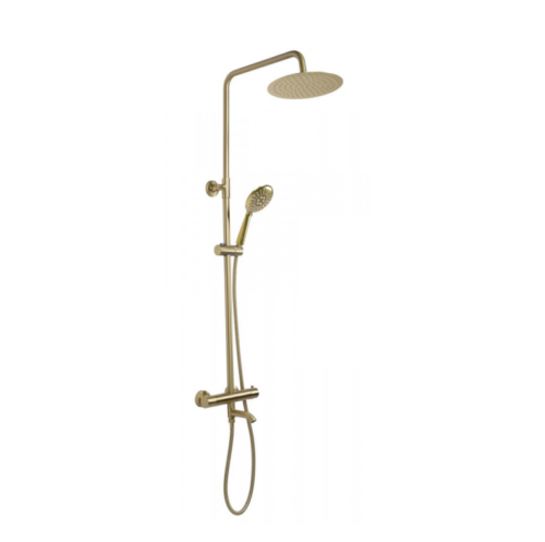 VOSS- Thermostatic Shower Mixer (3 Outlets) With Rigid Riser Kit- BRUSHED GOLD