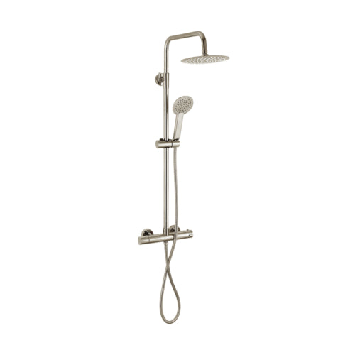 VOSS- Thermostatic Shower Mixer (3 Outlets) With Rigid Riser Kit- BRUSHED NICKEL