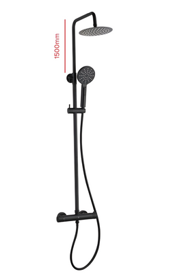 Voss Thermostatic Shower Mixer with Rigid Riser Kit & Dual Outlets
