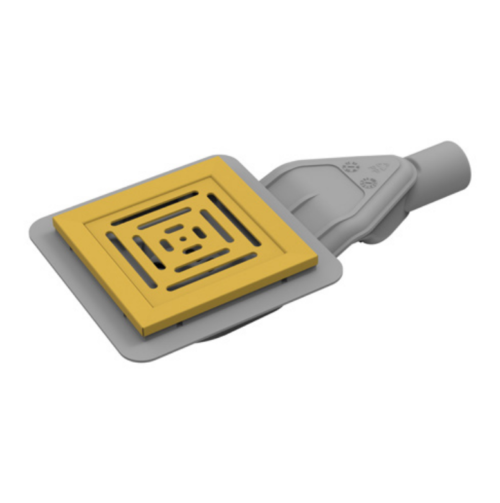 SQUARE Wetroom Drain (135x135mm)- BRUSHED GOLD