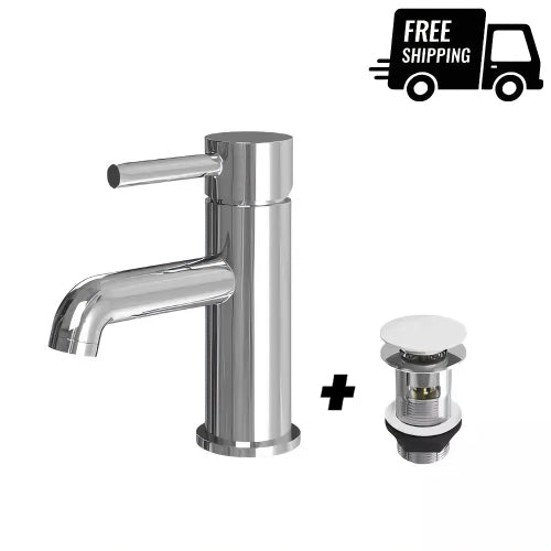 Bathroom Brass Sink Basin Mixer Taps Single Handle Chrome
