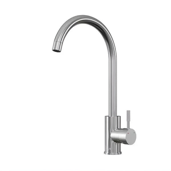 Tivoli WRAS approved Chrome Neck Kitchen Sink Taps Swivel Single Lever Mixer Tap