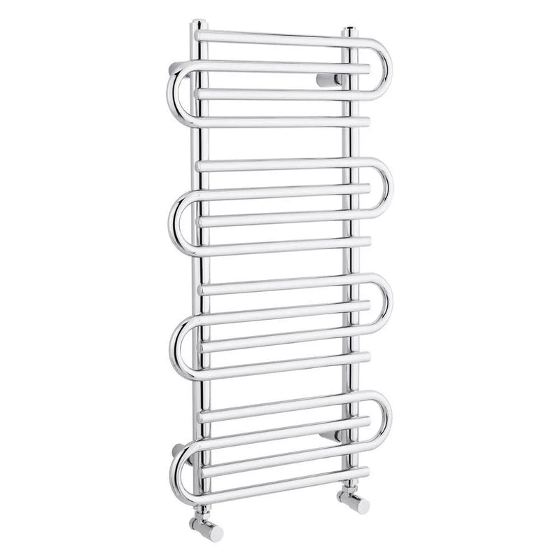 Heated Chrome Towel Rail Bathroom Radiator Heated Panel Warmer Rads