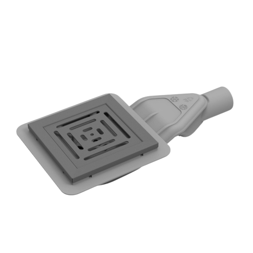 SQUARE Wetroom Drain (135x135mm)- GUN BLACK